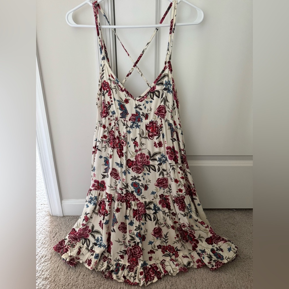 American Eagle Outfitters Red Floral Dress